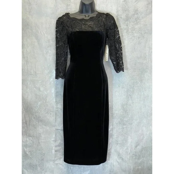chinese dress ladies Eliza J Women's Side Ruched Velvet Sheath Dress (Regular & Petite)